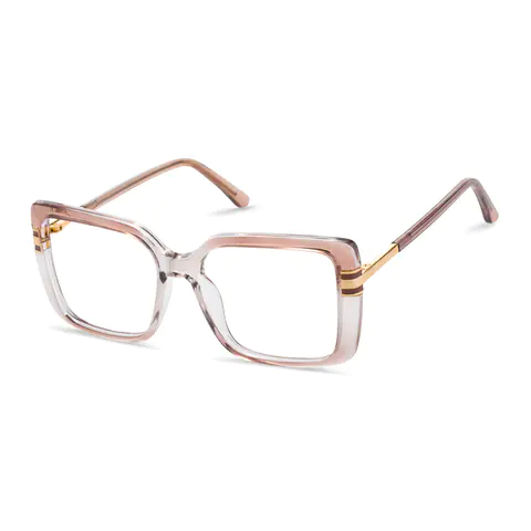 Square Gradient Brown/Gold Eyeglasses